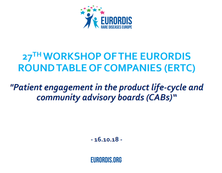 27th EURORDIS Round Table of Companies Workshop