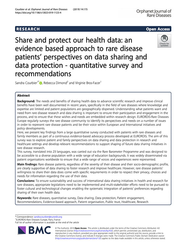 Article: Share and protect our health data